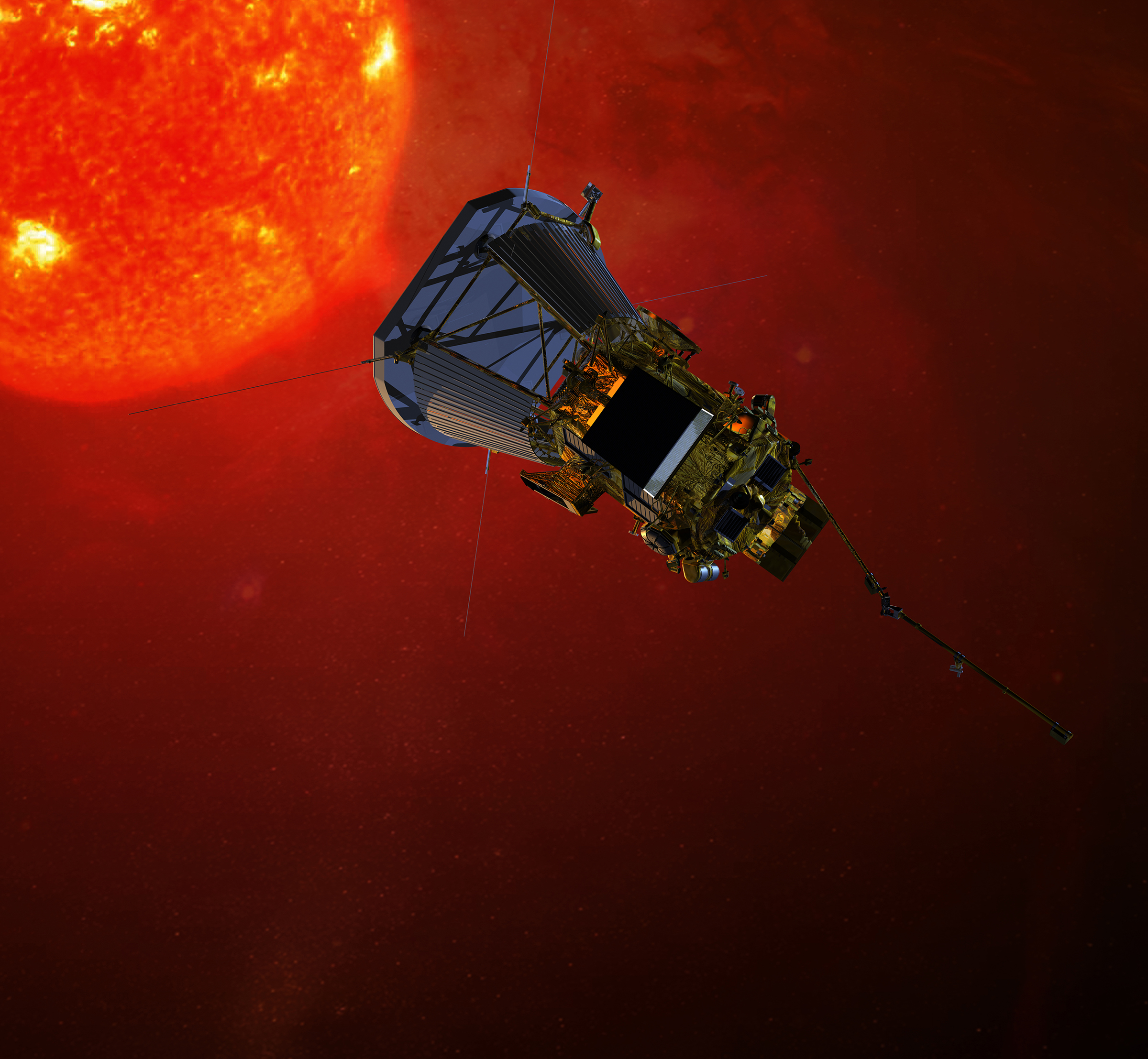 https://en.wikipedia.org/wiki/Parker_Solar_Probe#/media/File:Solar_Probe_Plus_spacecraft_on_approach_to_the_sun.jpg